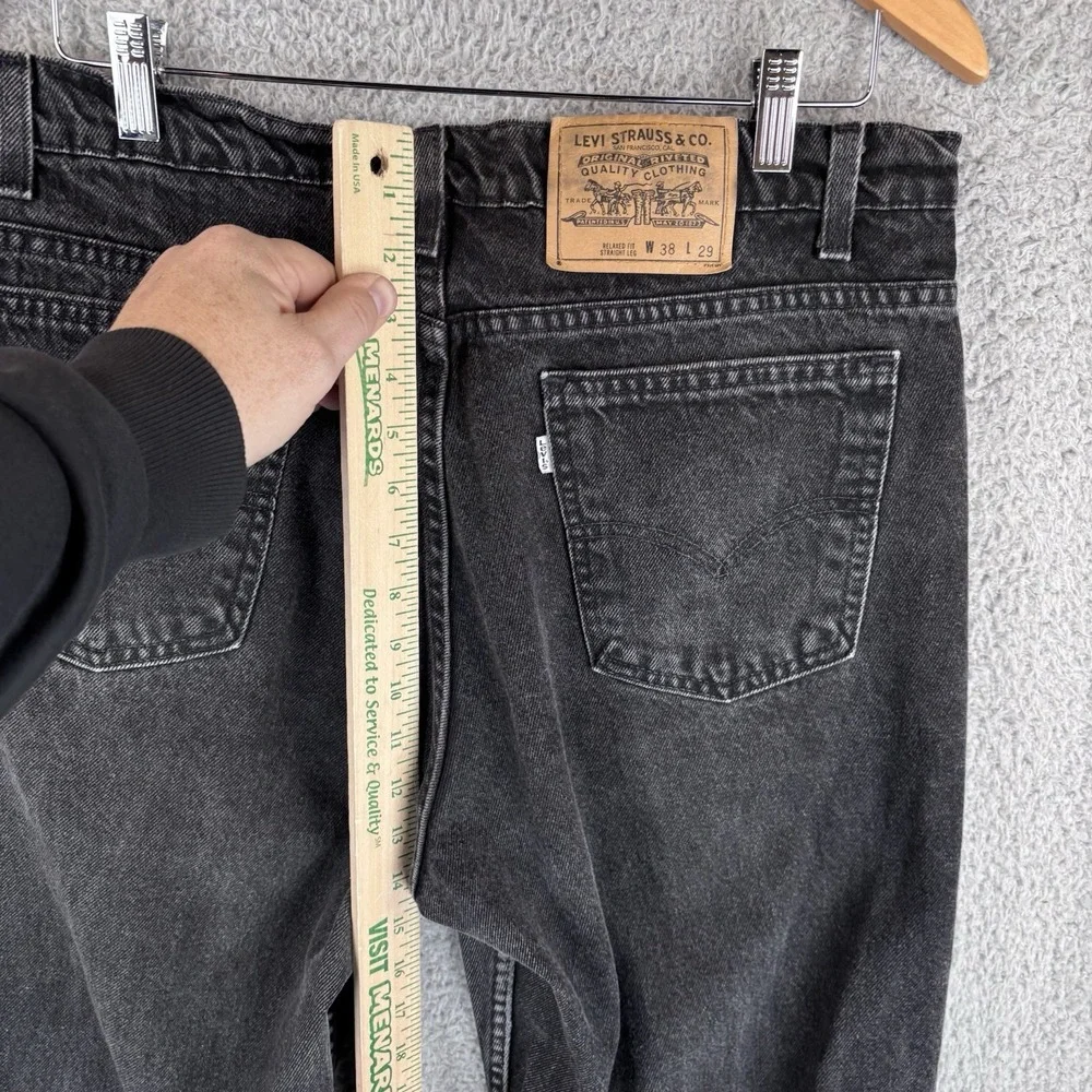 Vintage Levis 550 Jeans Mens 36x29 Faded Black 80s Made USA Relaxed Straight Leg